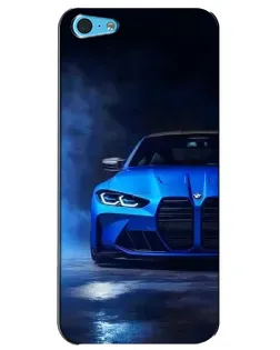 Чохол для iPhone 5c з картинкою «Блакитна BMW M4»