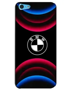 Чохол для iPhone 5c з картинкою «Логотип BMW та неонові дуги»