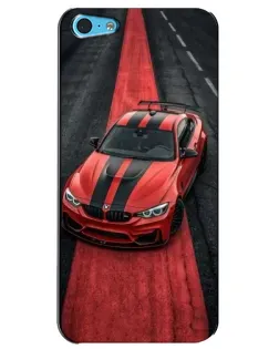 Чохол для iPhone 5c з картинкою «BMW на червоній доріжці»