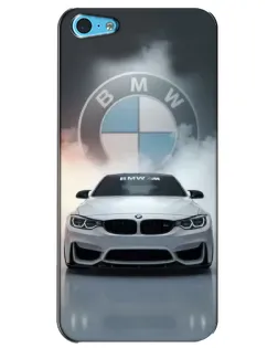 Чехол для iPhone 5c с картинкой «BMW в белом дыму»