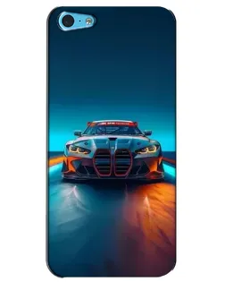 Чехол для iPhone 5c с картинкой «BMW — огни неона»