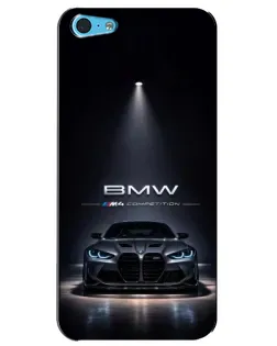 Чехол для iPhone 5c с картинкой «BMW сквозь ночной город»
