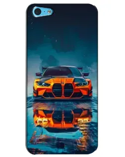 Чехол для iPhone 5c с картинкой «BMW — золотая эмблема»