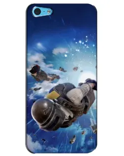 Чехол для iPhone 5c с картинкой «Десант PUBG — прыжок»