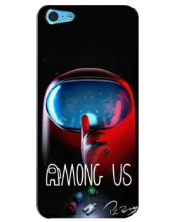 Чохол для iPhone 5c з картинкою «Червоний імпостер — макро»