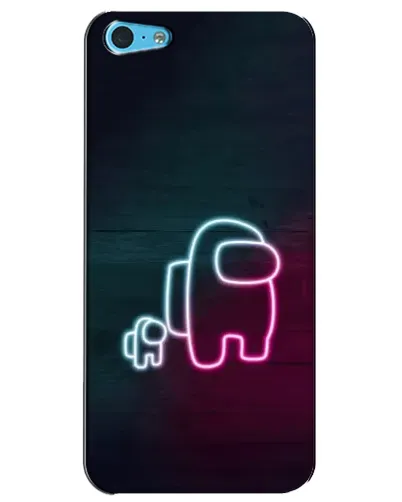 Чохол для iPhone 5c з картинкою «Among Us неон-арт»