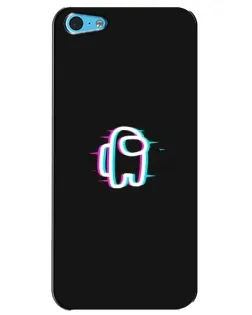 Чохол для iPhone 5c з картинкою «Among Us неон»
