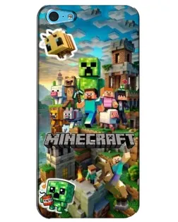 Чехол для iPhone 5c с картинкой «Замок Minecraft»