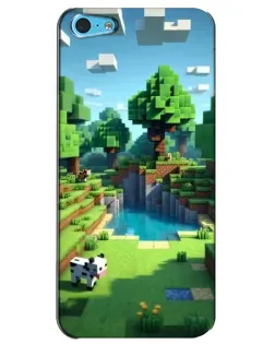 Чехол для iPhone 5c с картинкой «Minecraft летний день»