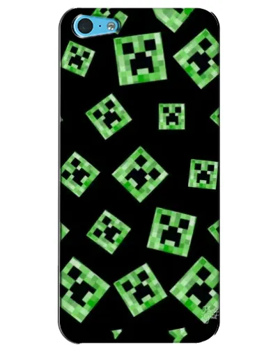 Чехол для iPhone 5c с картинкой «Паттерн с криперами» Чехол для iPhone 5c с картинкой «Паттерн с криперами»