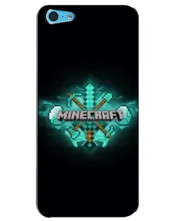 Чехол для iPhone 5c с картинкой «Minecraft Diamond лого»