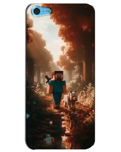 Чехол для iPhone 5c с картинкой «Стив в лесу» Чехол для iPhone 5c с картинкой «Стив в лесу»