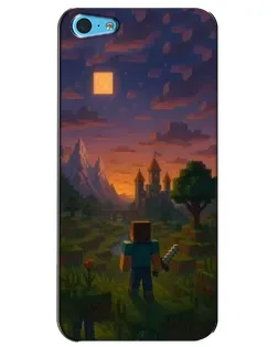 Чехол для iPhone 5c с картинкой «Стив у башни»