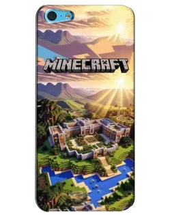 Чехол для iPhone 5c с картинкой «Minecraft панорама»