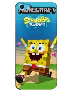 Чехол для iPhone 5c с картинкой «Губка Боб Minecraft»