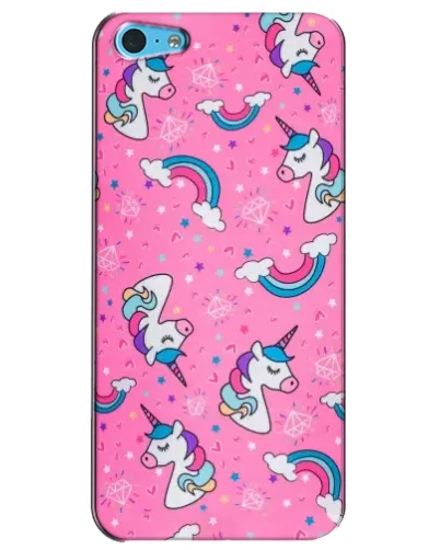 Чохол для iPhone 5c з картинкою «Unicorn паттерн рожевий»