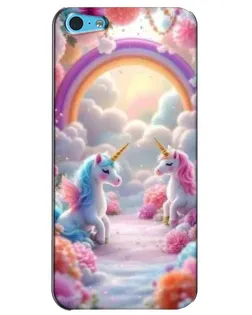 Чохол для iPhone 5c з картинкою «Веселка і єдинороги» Чохол для iPhone 5c з картинкою «Веселка і єдинороги»