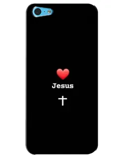 Чохол для iPhone 5c з картинкою «Серце - Jesus»