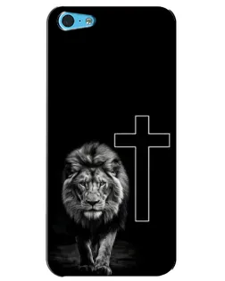 Чохол для iPhone 5c з картинкою «Лев та Хрест»