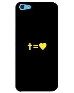 Чохол для iPhone 5c з картинкою «Серце та Хрест»