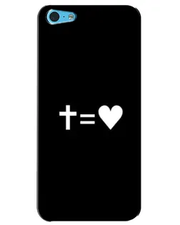 Чохол для iPhone 5c з картинкою «Хрест та Серце»