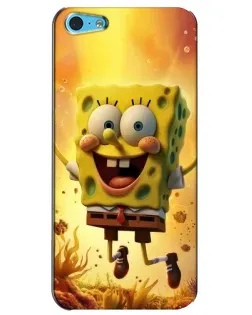 Чохол для iPhone 5c з картинкою «Губка Боб стрибає»