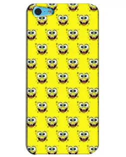 Чохол для iPhone 5c з картинкою «Паттерн Губка Боб»