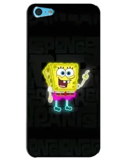 Чохол для iPhone 5c з картинкою «Неоновий Губка Боб»