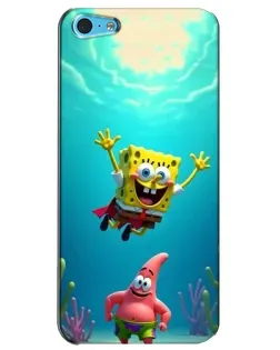 Чохол для iPhone 5c з картинкою «Спанч Боб під водою»