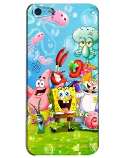 Чохол для iPhone 5c з картинкою «Губка Боб та друзі»