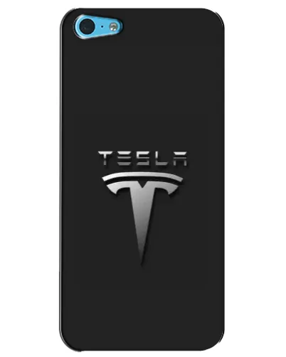 Чохол для iPhone 5c з картинкою «Сталевий логотип Tesla»