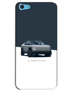 Чохол для iPhone 5c з картинкою «Сріблястий Cybertruck Tesla»