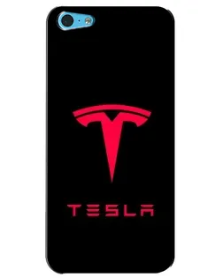 Чохол для iPhone 5c з картинкою «Tesla Red Logo»