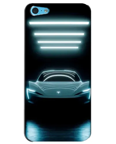 Чохол для iPhone 5c з картинкою «Tesla в неоні»