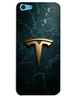 Чохол для iPhone 5c з картинкою «Мармурова Tesla Gold»