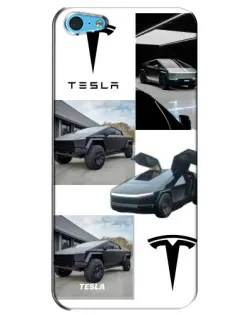 Чохол для iPhone 5c з картинкою «Колаж Cybertruck Tesla»