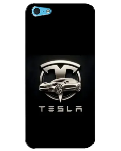 Чохол для iPhone 5c з картинкою «Tesla — срібне авто»
