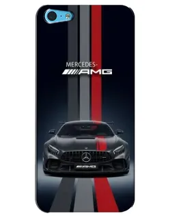 Чохол для iPhone 5c з картинкою «Mercedes — білий карбон»