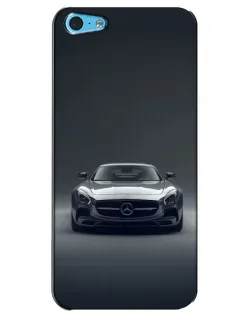 Чохол для iPhone 5c з картинкою «Mercedes на чорному»