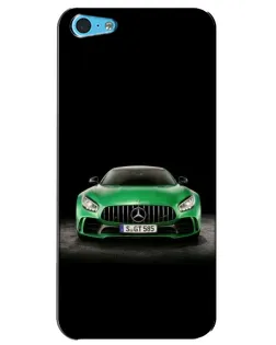 Чохол для iPhone 5c з картинкою «Mercedes — неоновий лого»