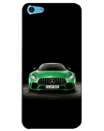 Чохол для iPhone 5c з картинкою «Mercedes — неоновий лого»
