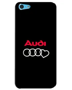 Чохол для iPhone 5c з картинкою «Логотип Audi Heart»