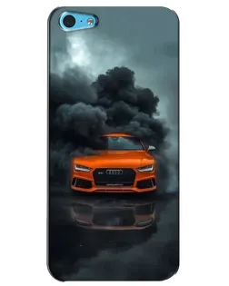 Чохол для iPhone 5c з картинкою «Audi у хмарах диму»