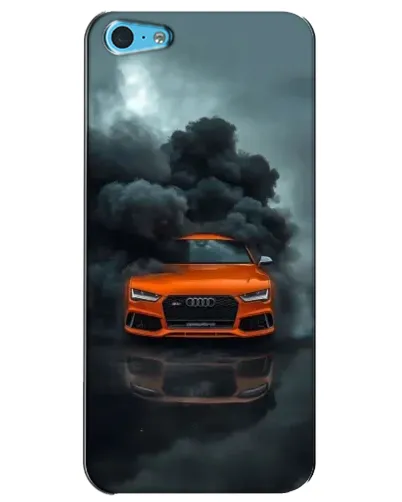 Чохол для iPhone 5c з картинкою «Audi у хмарах диму»