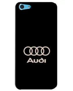 Чохол для iPhone 5c з картинкою «Audi — золотий логотип»