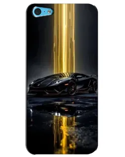 Чохол для iPhone 5c з картинкою «Нічний Lamborghini драйв»