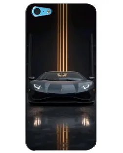 Чохол для iPhone 5c з картинкою «Lamborghini золоті лінії»