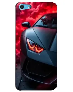Чохол для iPhone 5c з картинкою «Lamborghini червоне сяйво»