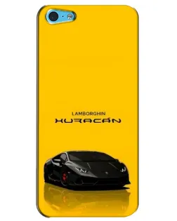 Чохол для iPhone 5c з картинкою «Lamborghini Huracan чорний»