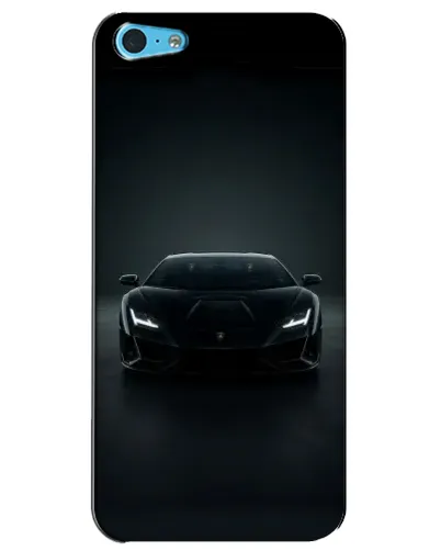 Чохол для iPhone 5c з картинкою «Чорний Lamborghini Aventador»